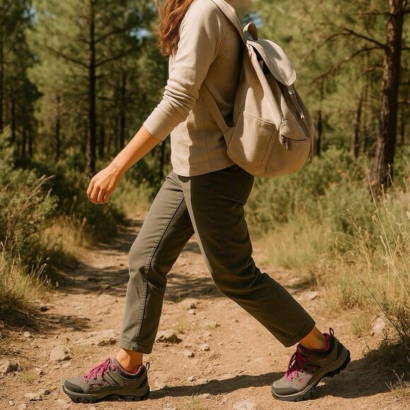 BEARPAW Ridgewood Size 9 Womens Low Hiker Trail Shoe with NeverWet Charcoal Lace - Picture 12 of 12